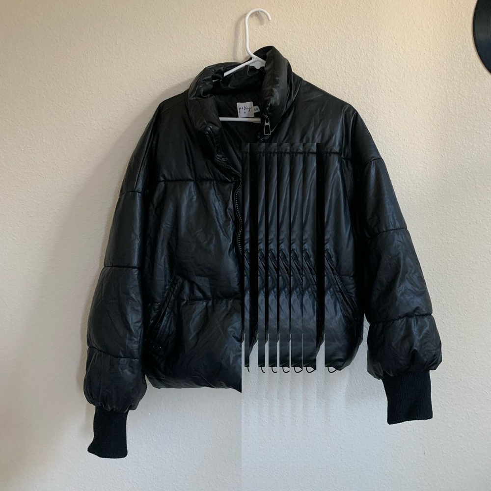 Princess Polly Leather Puffer Jacket
